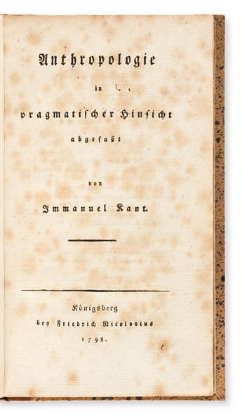Kant, Immanuel (1724-1804) Two Titles.